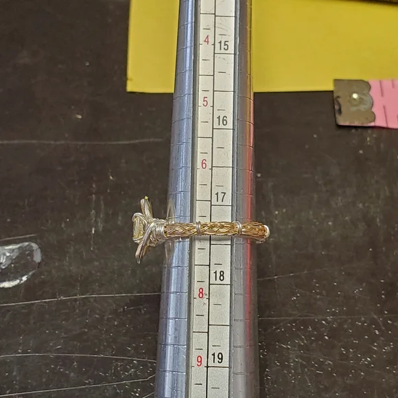 Citrine Sterling Silver Ring Size 7.5 - Picture 7 of 9